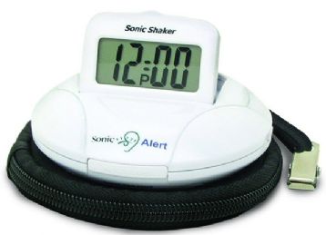Sonic Shaker Vibrating Travel Alarm Clock